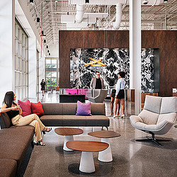A group of people in a living room.