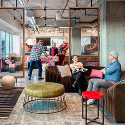 A group of people in a room.